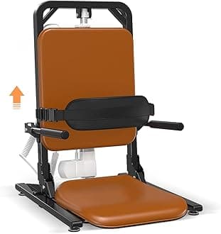MAIDeSITe Electric Floor Lift Chair, Lift Elderly from Floor, Foldable, Orange, Modern Style, 440 LBS Weight Limit, FSA HSA Eligible, AX05