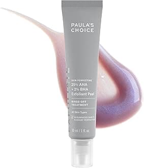 Paula's Choice Skin Perfecting 25% AHA + 2% BHA Face Exfoliant Peel, Facial Exfoliant Peel Rinse Off Treatment, All Skin Types, Fragrance-Free, 1 Oz