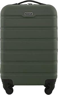 Wrangler Olive 20-Inch Hardside Carry-On Spinner Luggage with 360 Degree Spinner Wheel System
