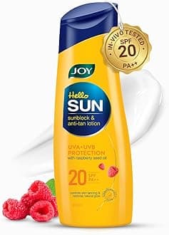 Hello Sun Body Sunscreen Lotion SPF20 PA++ (300ml) | INVIVO Tested | UVA + UVB Protection | Tan Control and restores Glow | Lightweight, Fast Absorbing & Zero White Cast | For Normal to Oily Skin