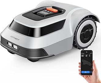 Robot Lawn Mower with Stable Boundary Wire for 1/4 Acre - 300% Higher Efficiency of Grid-Shaped Mowing Path, Automatic Robotic Lawn Cutter Mowers with Auto Mapping & Recharge, IPX6 Waterproof