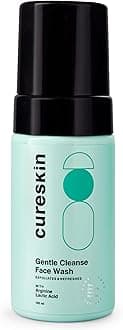 Cureskin Gentle Cleanse Brightening Face Wash with Lactic Acid AHA Foam Face Wash for Women and Men, 100 ml (Pack of 1)