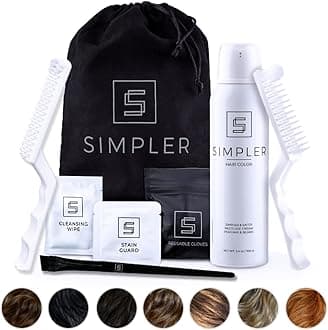 SIMPLER HAIR COLORDark Brown Mustache and Beard Upgraded Brush Kit with 3 Brushes Included for Precision Application - Gentle, Natural Looking Beard Coloring for Men