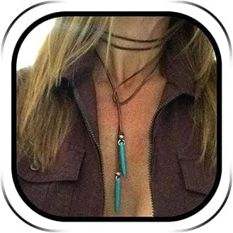 Roe Dolph Western Choker Necklaces for Women Turquoise Necklace Boho Jewelry Accessories Country Concert Outfits for Women Brown Leather Western Accessories
