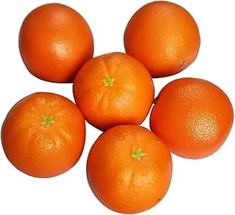 D-Seven 12pcs Fake Orange Artificial Fruit Faux Orange for Home Shop Office Hotel Supermarket Props Or Decoration