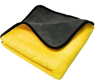 HSR Car Accessices Cleaning 800 Gsm Microfiber Towel For Car Cleaning And Detailing - Dual Sided, Extra Thick Plush Microfiber Cloth - 40Cm X 40Cm (Pack Of 1), Multicolor