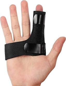 Promifun Finger Braces, Trigger Finger Splints for Straightening, Broken Finger Straighteners Provide Support and Relieve Pain - Black