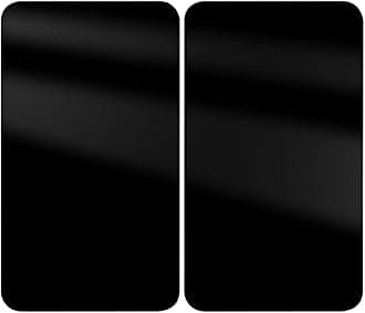 WENKO 53898100 Placas cobertoras de vidrio Black, 2 uds. Universal Cover Set of 2 for All Types of Hobs, Tempered Glass, 30 x 52 cm