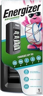 Rechargeable Battery Charger for C Cell, D Cell, AA, AAA, and 9V Rechargeable Batteries