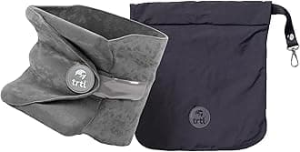 Pillow - Scientifically Proven, Super Soft Neck Support Travel Pillow for Airplanes - Lightweight and Machine Washable - Ergonomic Design for Traveling on Flights, Cars, and Trains - Grey