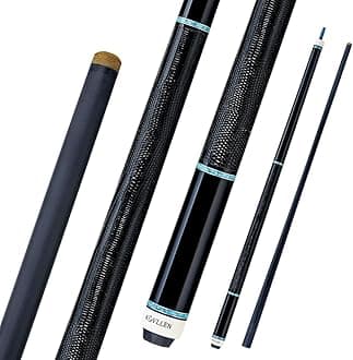 KONLLEN Carbon Fiber Pool Cue Stick 58-inch Professional Pool Sticks for Adults Full Carbon Technology Low Deflection Pool Cue Billiard Cues with 12.5mm Tip (Easy to Control, Pro Taper, Ultra-Smooth)