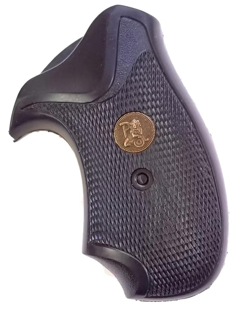 03252 Compact Grips, S&W J Frame Round Butt,Black
