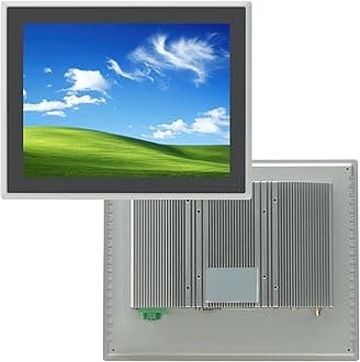 12.1 inch Capacitive Multi-Touchscreen Industrial Embedded Win-10 PC Monitor, IP65 Screen with 10 Points Touch Display, i5+RAM 8G+256G SSD, Integrated Phoenix2pin, HD-MI-Out & USB Ports