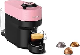 Nespresso Vertuo Pop Coffee Machine by De'Longhi, Over 40 Varieties of Pods, 6 Coffee Cup Sizes, Espresso, Cappuccino, Starter Capsule Set Included, ENV90.P, Pink