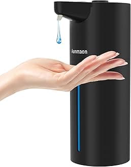 Automatic Soap Dispenser Touchless, Hands-Free, Multi Adjustable Volume, Long Battery Life, Compatible with Thick & Thin Dish/Hand Soap for Bathroom and Kitchen, Easy for Toddlers, Black