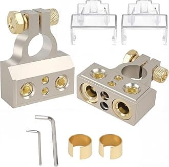 Car Battery Terminal Connector, 0/2/4/6/8 AWG Zinc Alloy Truck Audio Battery Protector, Quick Disconnect and Release Battery Cable End, Car External Accessories