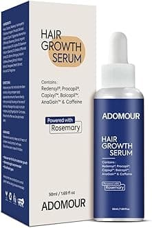 Hair Growth Serum with Rosemary, Redensyl, Procapil, Strengthens Hair Roots & Improves Hair Density | Hair regrowth & Hair fall control serum for Men & Women | Natural DHT Blocker | 50ml