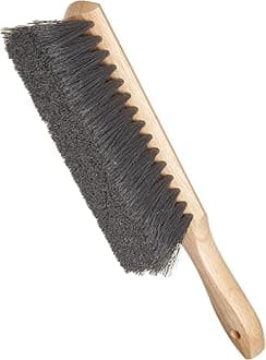 44354 Counter Duster, Flagged Silver Polystyrene Fill, Wood Block, 8" Brush Length