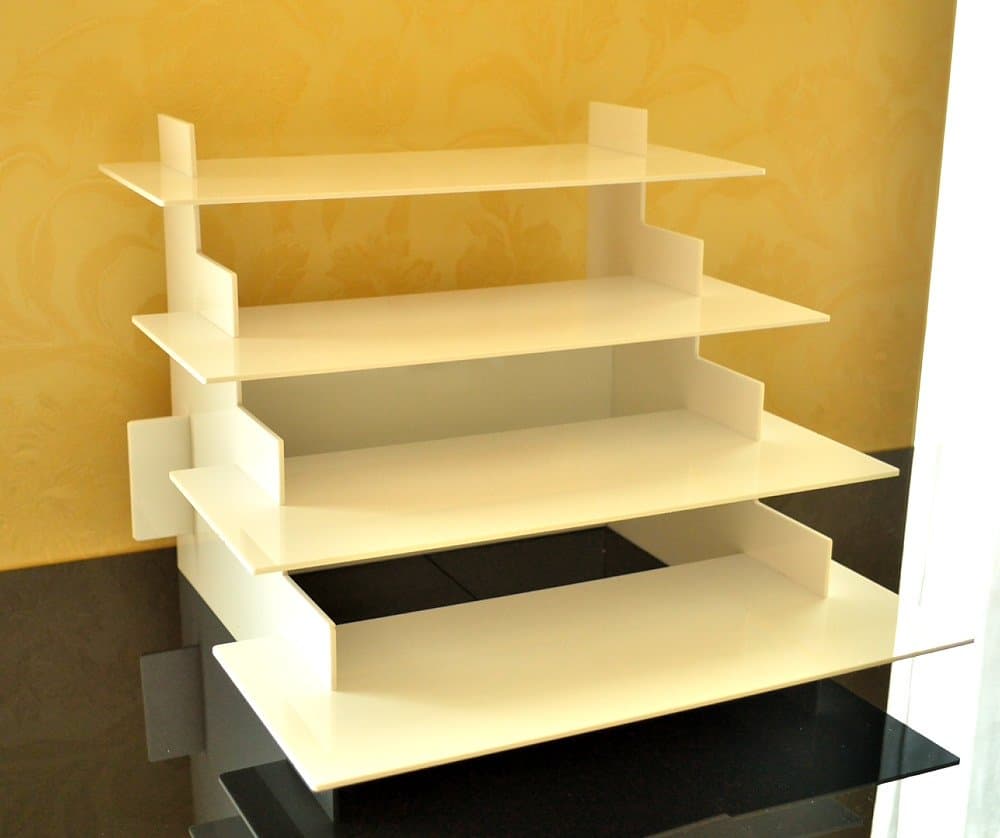 4 Tier Table Goods/Display Products/Retail Rack Storage Made of Acrylic Glass