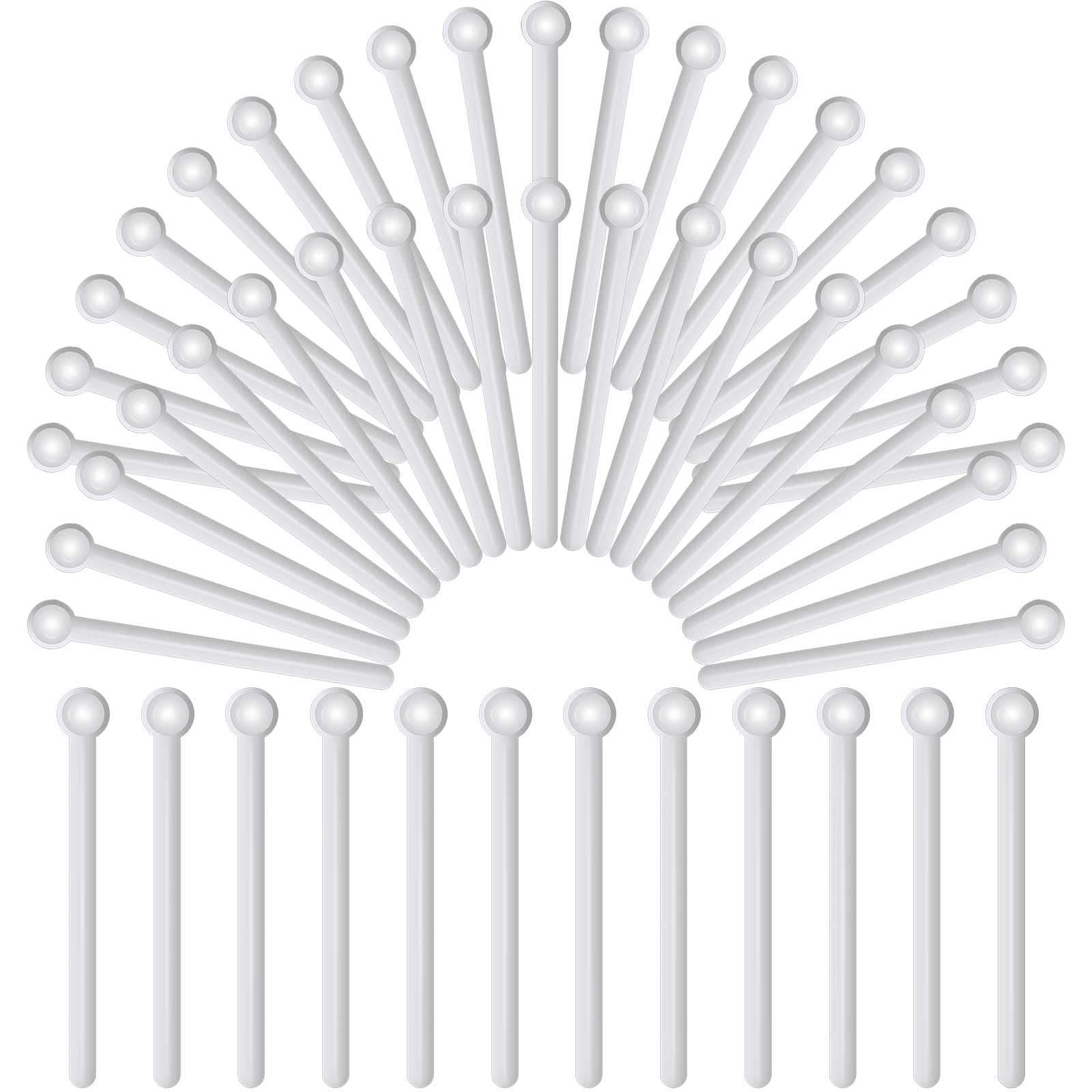 BLMHTWO 50 Pieces Milligram Measuring Spoons, Micro Scoops Micro Measuring Spoon 150 Milligram Plastic Measuring Spoons Measurement Tools Supplies for Seasoning Powder Laboratory Cosmetics