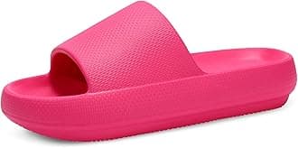 welltree Slides for Women Men Pillow Slippers Non-Slip Bathroom Shower Sandals Soft Thick Sole Indoor and Outdoor Slides