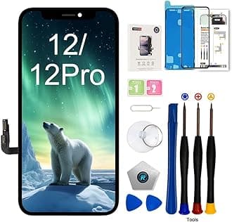EFAITHFIX for iPhone 12/12 PRO Screen Replacement 6.1 Inch 3D Touch LCD Screen Display Full HD Digitizer Frame Assembly for 12/12 Pro with Repair Tools Screen Protector Waterproof Adhesive Sticker