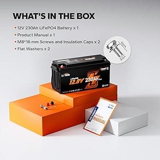 Litime 12V 230Ah Bluetooth Lithium Battery, 4000+ Deep Cycle LiFePO4 Battery, Max 2944Wh Energy, Perfect for RV, Travel Trailer, Off-Grid - 3 Packs