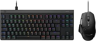 Logitech G502 X Wired Gaming Mouse + G515 TKL Wireless Gaming Keyboard (Tactile) Bundle: Black