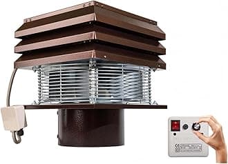 GEMI 25cm Professional Chimney Exhaust Fan with 6-Speed Controller