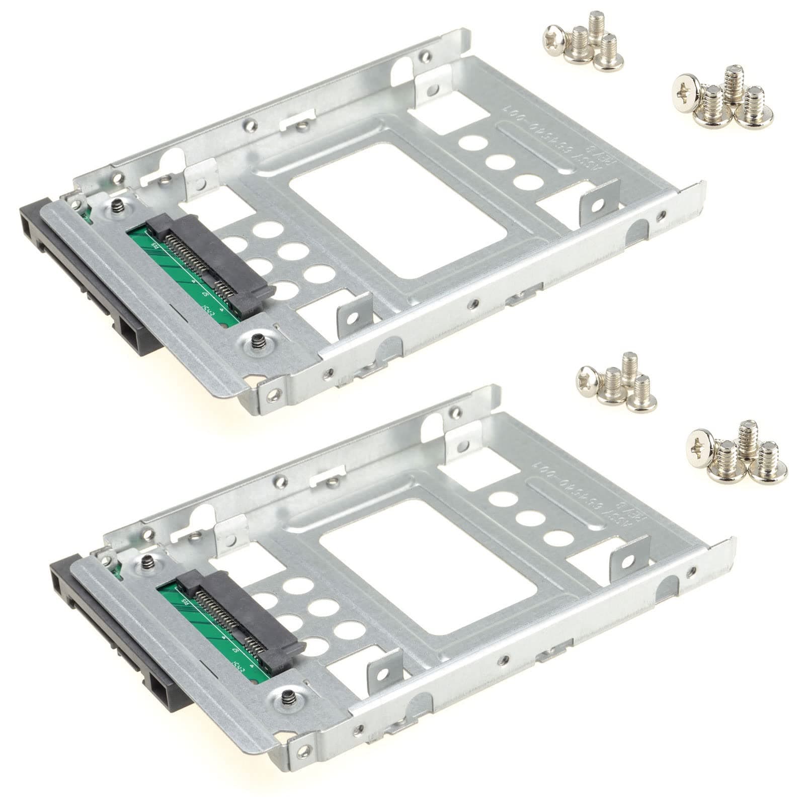 2.5" SSD to 3.5" SATA Hard Disk Drive HDD Adapter Caddy Tray CAGE Hot Swap Plug (Pack of 2)