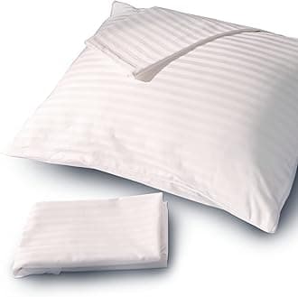 FeelAtHome 100% Cotton Pillow Cover With Zipper Waterproof Covers- 30 x 20 Inches(Pack of 4, Queen) - Noiseless Pillowcase Cover - Zippered Pillow Case Covers