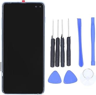 for S10 Plus Screen Replacement, TFT Digitizer Assembly with Frame and Disassembly Tool, Display Repair Kit, Excellent Performance (Blue)