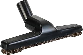 Hardwood Universal Vacuum Cleaner Floor Brush 1 ¼ inch (32mm) Inner Diameter with Horse Hair Soft Bristles 10” Wide (Black - Plastic)