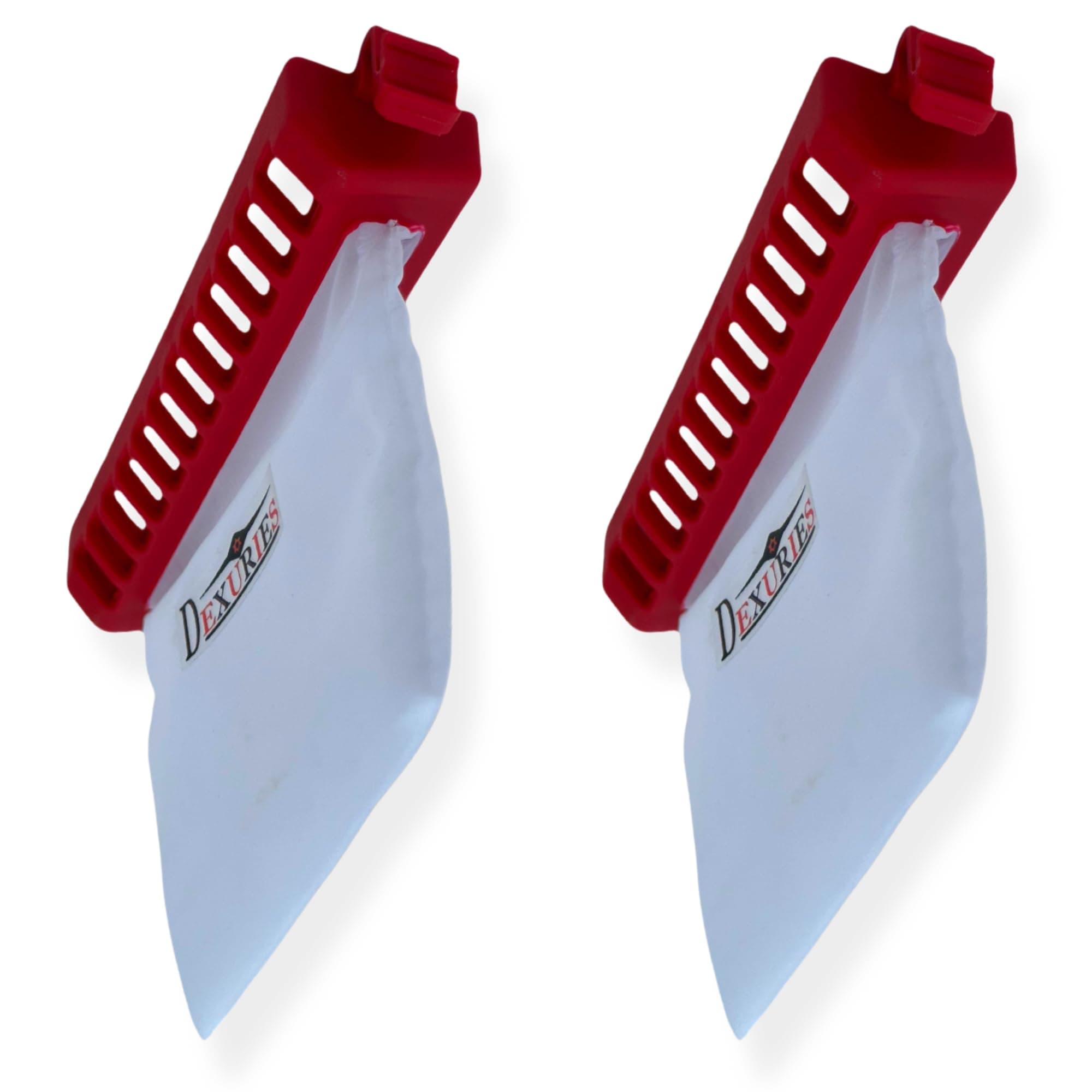 Washing Machine Lint Filter for Whirlpool Semi Automatic | Dust/Waste Collector Filter Net Jali Bag (Match Size 12.2 cm x 3 cm, Red, Set of 2)