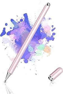 Stylus Pen for iPad，Disc Stylus Pens for Touch Screens, Passive Stylus with Magnetic Cap, Compatible with Apple/iPhone/iPad/Android/Microsoft Tablets and All Passive Touch Screen (Pink)