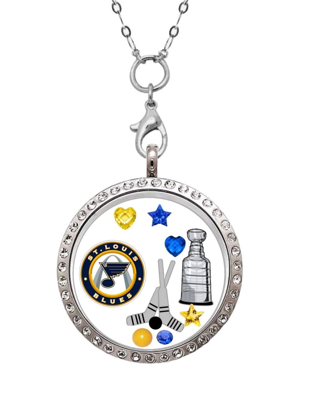 Floating Locket Charms and Birthstones