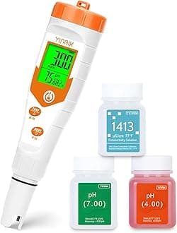 pH Meter for Hydroponics PPM EC Meter for Plant Nutrients Simultaneous Measurement of pH Conductivity TDS Temperature for Reservoir Tank Water DWC Aeroponic Garden Indoor Outdoor Growing