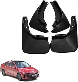 Autokaar O E Type Car Mud Flap Box Shape Splash Protection Guard Tyre Flap Complete Set of Front & Rear Tires for Hyundai Verna 2023 Onwards (Type-6)