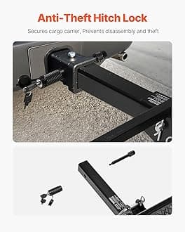 VEVOR 70" x 30" x 6", Hitch Cargo Carrier, 500 lbs Capacity Hitch Cargo Carrier with Ratchet Straps & Cargo Bag, Folding Hitch Mount Cargo Carrier with Hitch Lock for 2" Receiver, Fit for SUVs