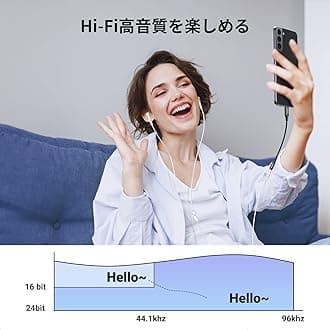 UGREEN [Hi-Res Sound Quality] USB C Earphone Conversion Adapter Earphone Jack Type C-3.5mm Conversion Adapter with DAC 24bit/96KHz Support TRRS/4-Pole Nylon Braid Volume Control/Call/Music Support