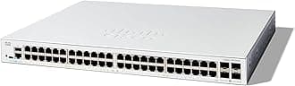 Cisco Catalyst 1300-48T-4X Managed Switch, 48 Port GE, 4x10GE SFP+, Limited Lifetime Protection (C1300-48T-4X)