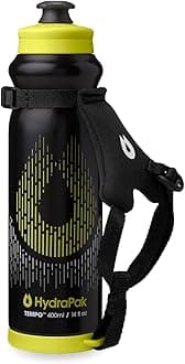 - HydraPak Tempo Pro 400ml - Handheld Running Squeeze Bottle for Training and Race Day Hydration with Removable Strap (400ml/13oz) - Black