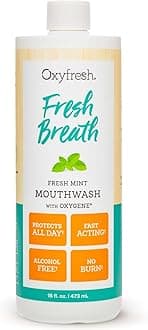 Oxyfresh Fresh Mint Flavored Mouthwash for Adults, Fresh Breath & Bad Breath Treatment – Dentist Recommended for Long - Lasting Fresher & Healthy Gums - Alcohol & Fluoride Free - 16 Fl Oz