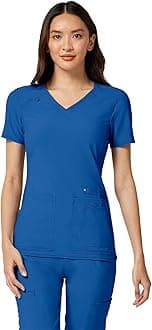 Cherokee Women's Medical Scrub Top Iflex V-Neck Knit Panel Top - CK605