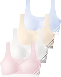 SALIA GIRL Training Bras for Girls 10-16 Sports Seamless Bra with Removable Padding Bras