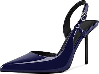 YODEKS Women's Slingback Heels Pointed Toe D'Orsay High Heel Pumps 4 Inch Shoes US Size 5-13
