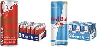 Red Bull Red Edition Watermelon and Sugar Free Energy Drink Bundle, 8.4 Fl Oz, 24 Cans