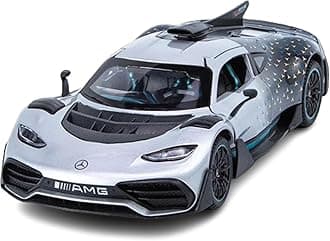 Metal Pull Back Diecast Car 1:24 Big Mercedes Benz Amg One Pull Back Car Model With Sound Light Boys Gifts Toys For Kids?Pack Of 1?,Multicolor
