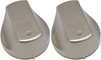 Hot-Ari ix Control Knob Switch Silver Pack of 2 Compatible with Ariston Hotpoint KSO53CXS KSO89CX KSO89CXS SH33X KSD99CX KSD99CXS