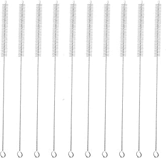 Long Straw Cleaner Brush Extend 12 inch, Extra Wide 12mm diam Pipe Cleaners, Cleaning Brushes for Narrow Neck Tube, Bottle and Straws, Drinking Straw Cleaning Brush Set of 10 PCS by AORZOV